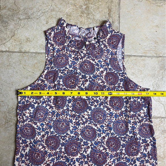 NWT J.Crew Fleur Cotton Paisley Top XS Button Back Cottagecore Romantic Ruffle - Picture 12 of 12